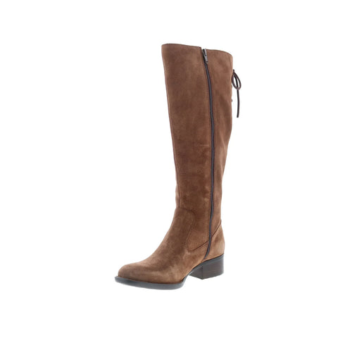 Born Cotton F75457 Womens Brown Suede Zipper Knee High Boots