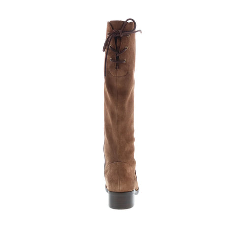 Born Cotton F75457 Womens Brown Suede Zipper Knee High Boots