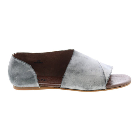 Roan by Bed Stu Irie F850006 Womens Gray Leather Slip On Slides Flats Shoes