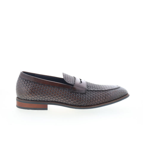 Robert Graham Frankenstrat Mens Brown Loafers & Slip Ons Penny Shoes