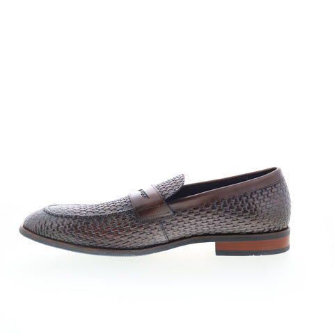 Robert Graham Frankenstrat Mens Brown Loafers & Slip Ons Penny Shoes