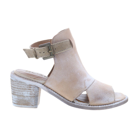 Roan by Bed Stu Christine F853009 Womens Brown Leather Heeled Sandals Shoes
