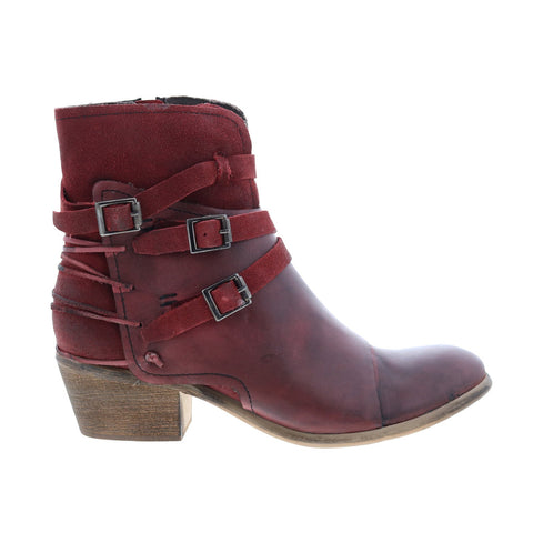Roan by Bed Stu Jag F858010 Womens Burgundy Leather Casual Dress Boots