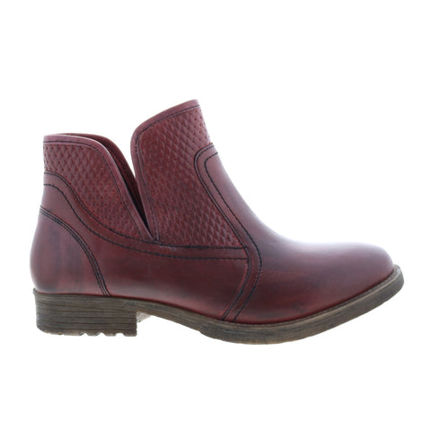 Roan by Bed Stu Gossip F858015 Womens Burgundy Leather Ankle & Booties Boots