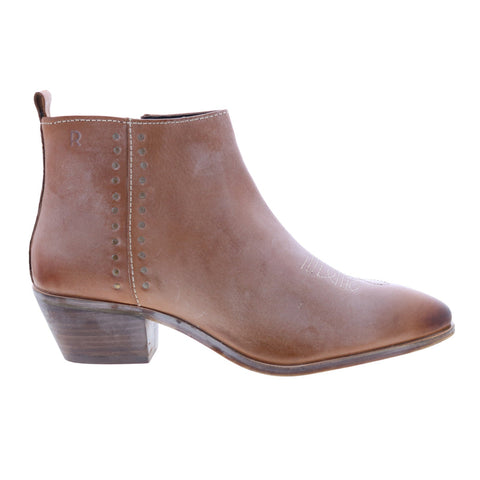 Roan by Bed Stu Aggie F858024 Womens Brown Leather Zipper Casual Dress Boots