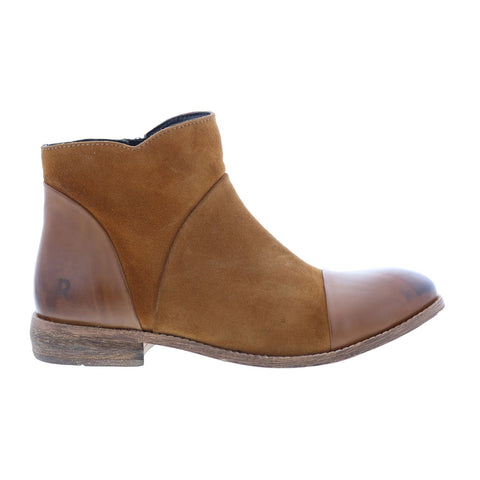 Roan by Bed Stu Jill F890001 Womens Brown Suede Zipper Ankle & Booties Boots