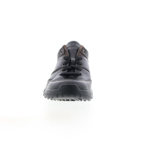 Mephisto Fabiano Mens Black Leather Lace Up Lifestyle Sneakers Shoes