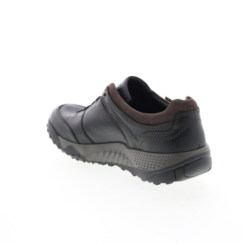 Mephisto Fabiano Mens Black Leather Lace Up Lifestyle Sneakers Shoes