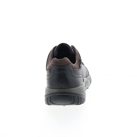 Mephisto Fabiano Mens Black Leather Lace Up Lifestyle Sneakers Shoes