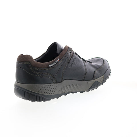 Mephisto Fabiano Mens Black Leather Lace Up Lifestyle Sneakers Shoes