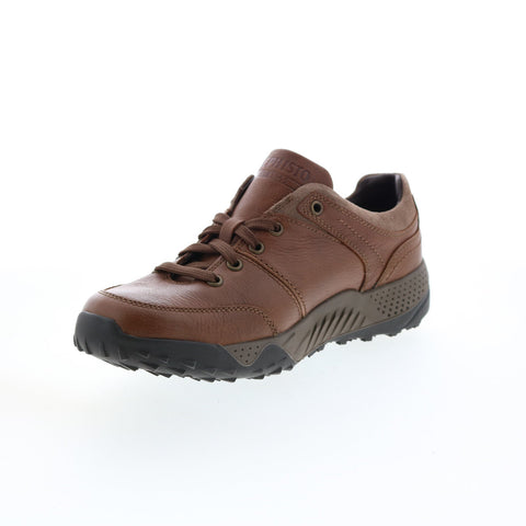 Mephisto Fabiano Mens Brown Leather Lace Up Lifestyle Sneakers Shoes
