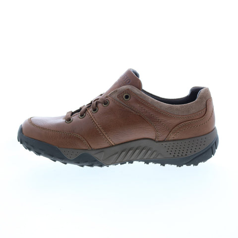 Mephisto Fabiano Mens Brown Leather Lace Up Lifestyle Sneakers Shoes