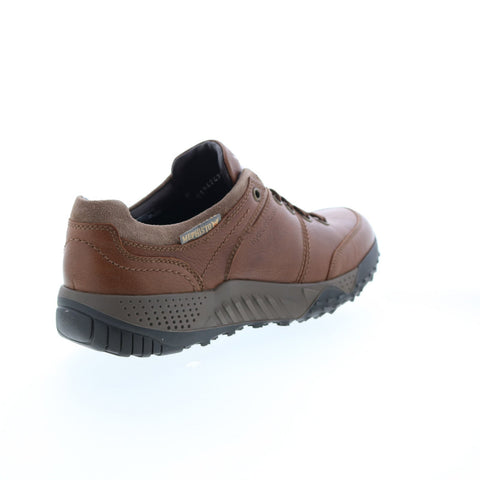 Mephisto Fabiano Mens Brown Leather Lace Up Lifestyle Sneakers Shoes