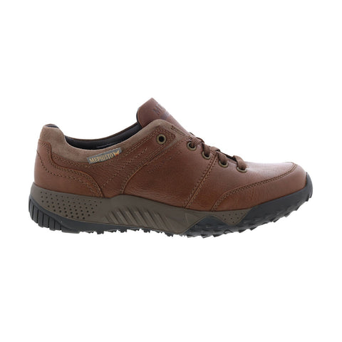 Mephisto Fabiano Mens Brown Leather Lace Up Lifestyle Sneakers Shoes
