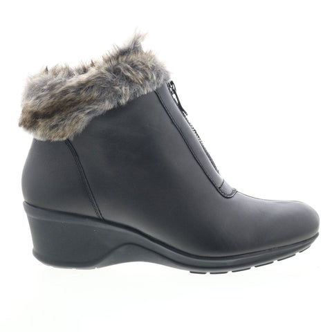 Easy Spirit Fairlae SEFAIRLAE Womens Black Leather Casual Dress Boots