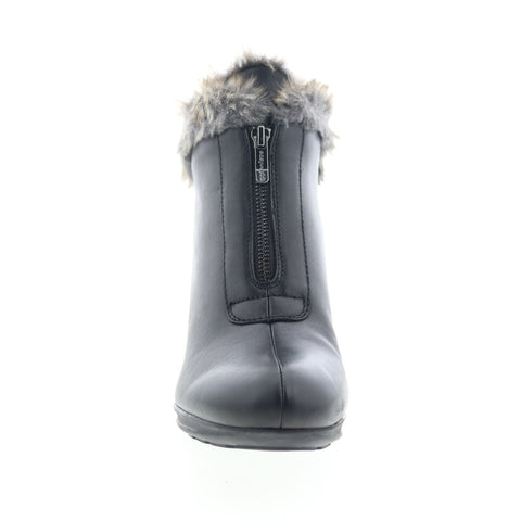 Easy Spirit Fairlae SEFAIRLAE Womens Black Leather Casual Dress Boots