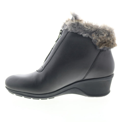 Easy Spirit Fairlae SEFAIRLAE Womens Black Leather Casual Dress Boots