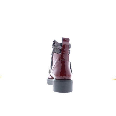 Bos. & Co. Fairy Womens Burgundy Leather Lace Up Casual Dress Boots
