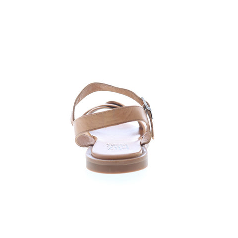 Miz Mooz Fallyn Womens Brown Leather Hook & Loop Strap Sandals Shoes