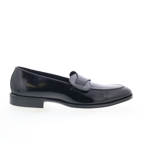 Zelli Italia Farfalla Mens Black Leather Loafers & Slip Ons Casual Shoes