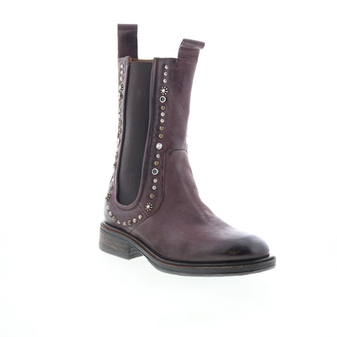 A.S. 98 Faris Womens Brown Leather Slip On Casual Dress Boots