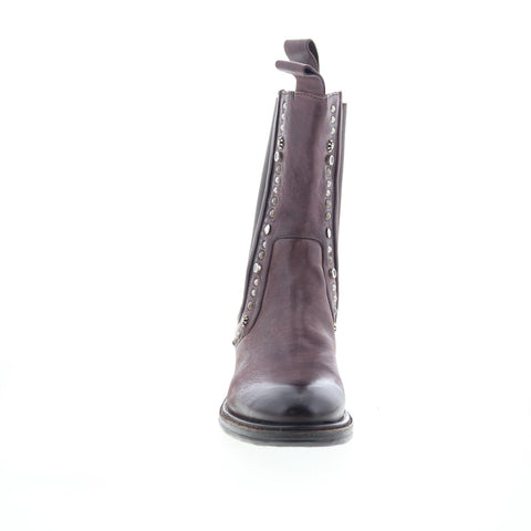 A.S. 98 Faris Womens Brown Leather Slip On Casual Dress Boots