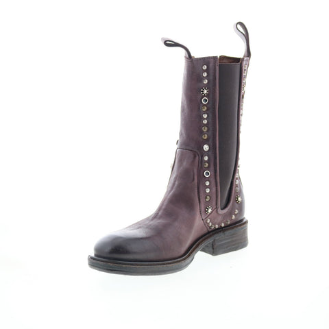 A.S. 98 Faris Womens Brown Leather Slip On Casual Dress Boots