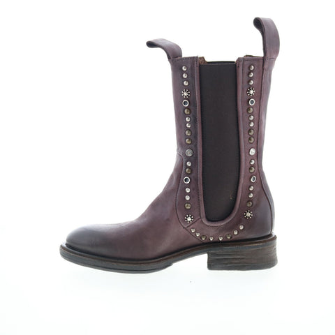 A.S. 98 Faris Womens Brown Leather Slip On Casual Dress Boots