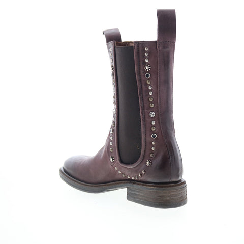 A.S. 98 Faris Womens Brown Leather Slip On Casual Dress Boots