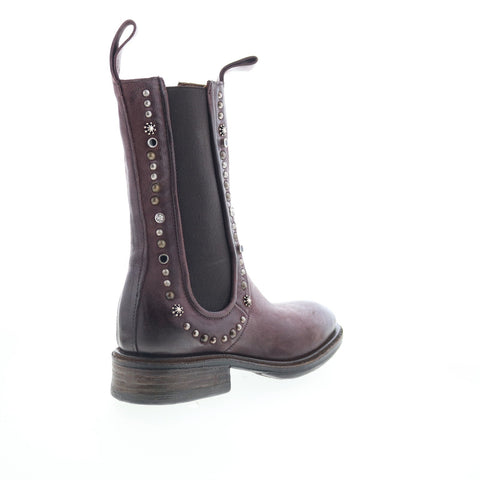 A.S. 98 Faris Womens Brown Leather Slip On Casual Dress Boots