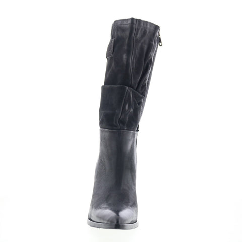 A.S. 98 Faron Womens Black Leather Zipper Casual Dress Boots