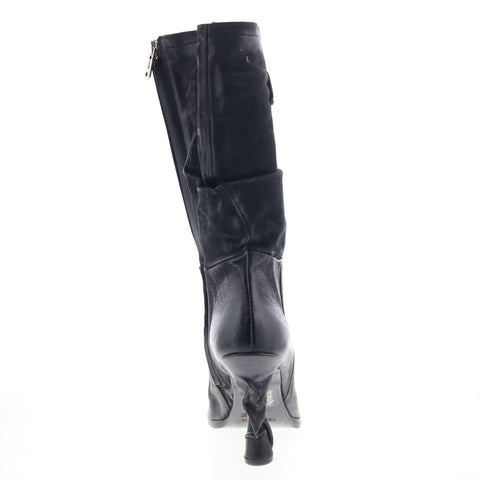 A.S. 98 Faron Womens Black Leather Zipper Casual Dress Boots