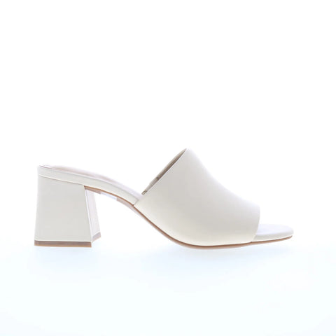 Rockport Farrah Slide CI9629 Womens White Leather Heeled Sandals Shoes