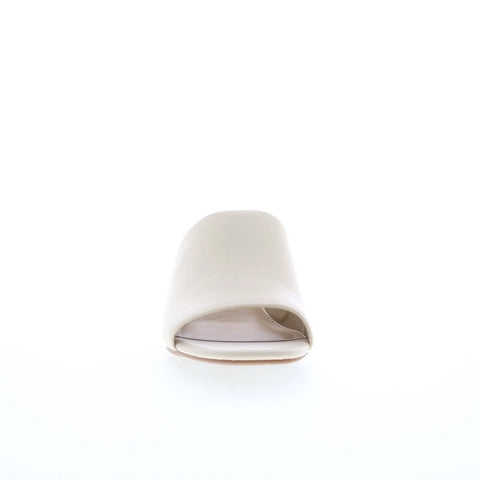 Rockport Farrah Slide CI9629 Womens White Leather Heeled Sandals Shoes