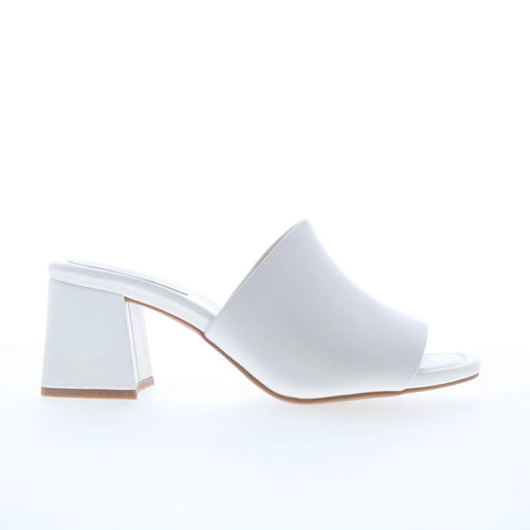 Rockport Farrah Slide CJ1971 Womens White Leather Heeled Sandals Shoes