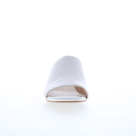 Rockport Farrah Slide CJ1971 Womens White Leather Heeled Sandals Shoes