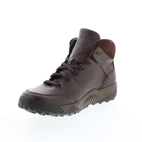 Mephisto Fausto Mens Brown Leather Lace Up Casual Dress Boots