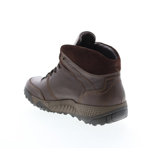 Mephisto Fausto Mens Brown Leather Lace Up Casual Dress Boots