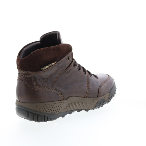 Mephisto Fausto Mens Brown Leather Lace Up Casual Dress Boots