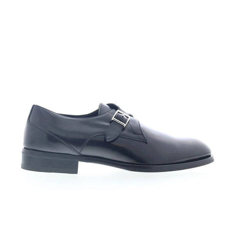 Pastori by Di Bianco Faustus Calfskin Mens Black Loafers Casual Shoes