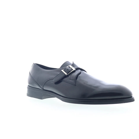 Pastori by Di Bianco Faustus Calfskin Mens Black Loafers Casual Shoes
