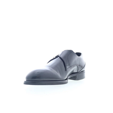 Pastori by Di Bianco Faustus Calfskin Mens Black Loafers Casual Shoes