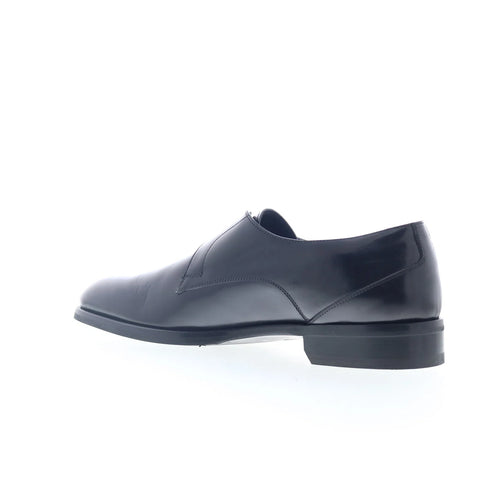 Pastori by Di Bianco Faustus Calfskin Mens Black Loafers Casual Shoes