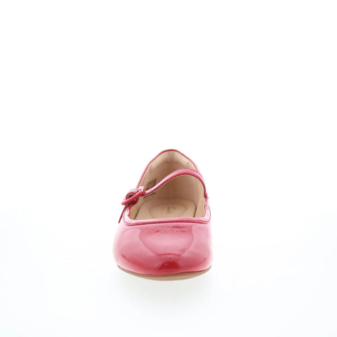 Clarks Fawna Sky 26178781 Womens Red Suede Strap Ballet Flats Shoes