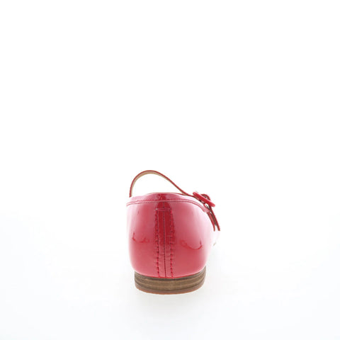 Clarks Fawna Sky 26178781 Womens Red Suede Strap Ballet Flats Shoes