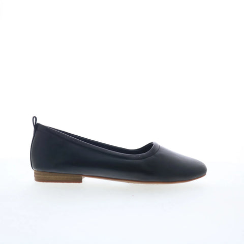 Clarks Fawna Soft 26181224 Womens Black Leather Slip On Loafer Flats Shoes