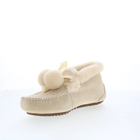 Pajar Fayth 53820 Womens Beige Suede Slip On Loafer Flats Shoes
