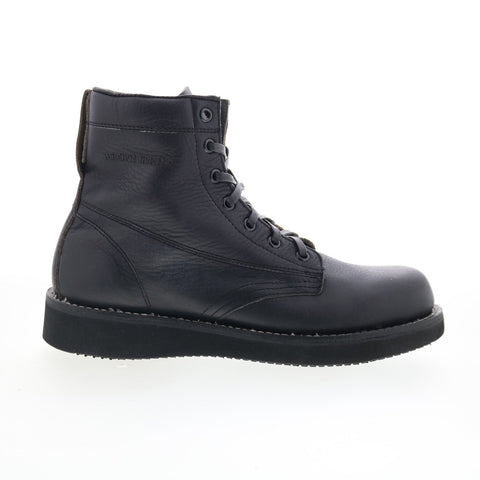 Broken Homme James Mens Leather Motorcycle Boots - Black