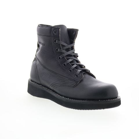 Broken Homme James Boot FB12002 Mens Black Leather Lace Up Casual Dress Boots