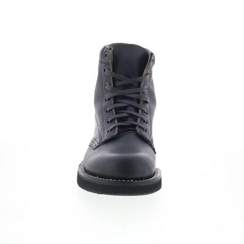 Broken Homme James Boot FB12002 Mens Black Leather Lace Up Casual Dress Boots